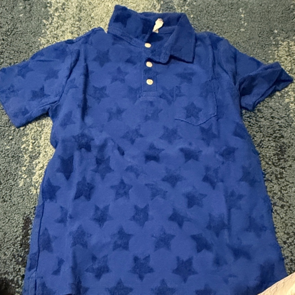 J. Crew Royal Blue Star-Pattern Polo